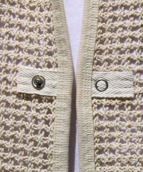 ARMY TWILL（アーミーツイル）の「【ARMY TWILL/アーミーツイル】Cotton Mesh Shirt コットンメッシュシャツ（シャツ/ブラウス・メンズ・アイボリー/ブラック・S/M/L）」の9枚目の写真