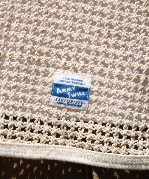 ARMY TWILL（アーミーツイル）の「【ARMY TWILL/アーミーツイル】Cotton Mesh Shirt コットンメッシュシャツ（シャツ/ブラウス・メンズ・アイボリー/ブラック・S/M/L）」の11枚目の写真