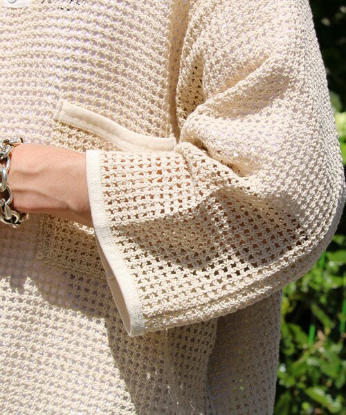 ARMY TWILL（アーミーツイル）の「【ARMY TWILL/アーミーツイル】Cotton Mesh Shirt コットンメッシュシャツ（シャツ/ブラウス・メンズ・アイボリー/ブラック・S/M/L）」の13枚目の写真