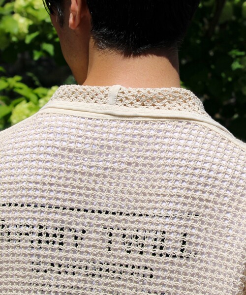 ARMY TWILL（アーミーツイル）の「【ARMY TWILL/アーミーツイル】Cotton Mesh Shirt コットンメッシュシャツ（シャツ/ブラウス・メンズ・アイボリー/ブラック・S/M/L）」の14枚目の写真