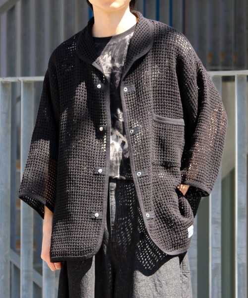 ARMY TWILL（アーミーツイル）の「【ARMY TWILL/アーミーツイル】Cotton Mesh Shirt コットンメッシュシャツ（シャツ/ブラウス・メンズ・アイボリー/ブラック・S/M/L）」の18枚目の写真