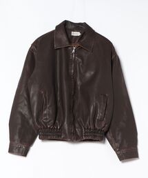 ATELANE（アテレーン）の「【ATELANE】 アンティークフェイクレザー 裏ボアボンバージャケット / アテレーン（その他アウター）」