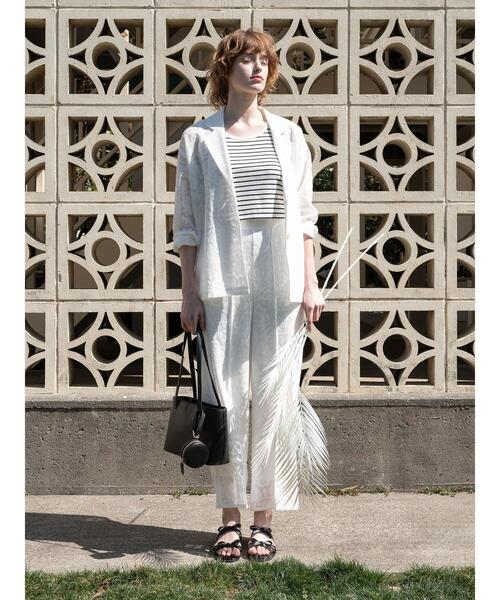 Te chichi TERRASSE(テチチテラス)の「【セットアップ可】レースセンターシームパンツ《2025summer catalog item》(その他パンツ・レディース・ブラック/オフホワイト・F)」の3枚目の写真