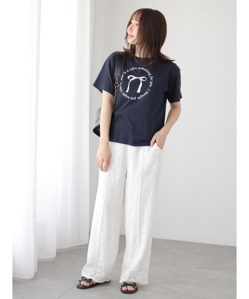 Te chichi TERRASSE(テチチテラス)の「【セットアップ可】レースセンターシームパンツ《2025summer catalog item》(その他パンツ・レディース・ブラック/オフホワイト・F)」の5枚目の写真