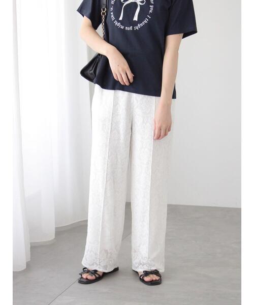 Te chichi TERRASSE(テチチテラス)の「【セットアップ可】レースセンターシームパンツ《2025summer catalog item》(その他パンツ・レディース・ブラック/オフホワイト・F)」の6枚目の写真