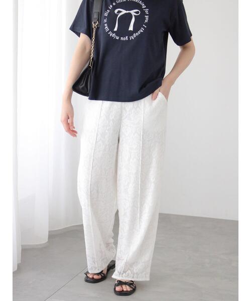 Te chichi TERRASSE(テチチテラス)の「【セットアップ可】レースセンターシームパンツ《2025summer catalog item》(その他パンツ・レディース・ブラック/オフホワイト・F)」の7枚目の写真