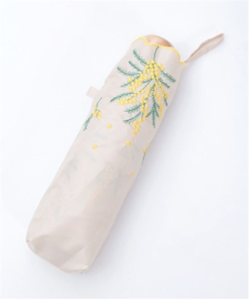 axes femme（アクシーズファム）の「ミモザ刺繍晴雨兼用折傘（折りたたみ傘・レディース・キナリ・FREE）」の9枚目の写真