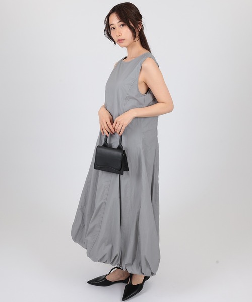 SUWDEE(スーディー)の「sleeveless drawstring balloon dress(ワンピース・レディース・ブラック/グレー・FREE)」の5枚目の写真