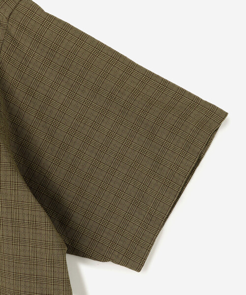 SEDAN ALL-PURPOSE（セダンオールパーパス）の「SEDAN ALL-PURPOSE | Dobby Plaid Open Collar S/S Shirt MEN（シャツ/ブラウス・メンズ・ブルー/ブラウン・XL/L/M）」の15枚目の写真