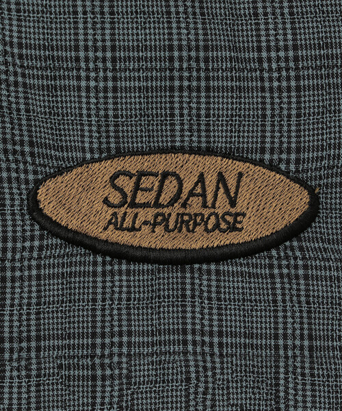 SEDAN ALL-PURPOSE（セダンオールパーパス）の「SEDAN ALL-PURPOSE | Dobby Plaid Open Collar S/S Shirt MEN（シャツ/ブラウス・メンズ・ブルー/ブラウン・XL/L/M）」の10枚目の写真
