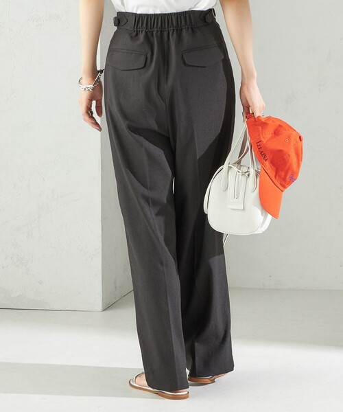 SHIPS（シップス）の「〈手洗い可能〉麻調 合繊 2タック ワイド パンツ 2（その他パンツ・レディース・ブラック/ベージュ/ネイビー・36/38/40）」の11枚目の写真