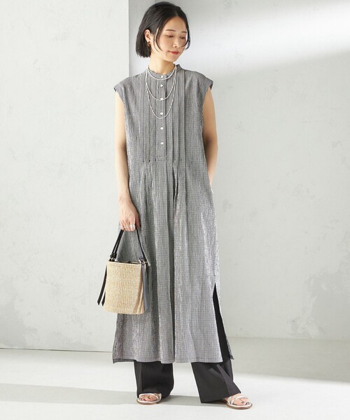 SHIPS（シップス）の「〈手洗い可能〉麻調 合繊 2タック ワイド パンツ 2（その他パンツ・レディース・ブラック/ベージュ/ネイビー・36/38/40）」の13枚目の写真