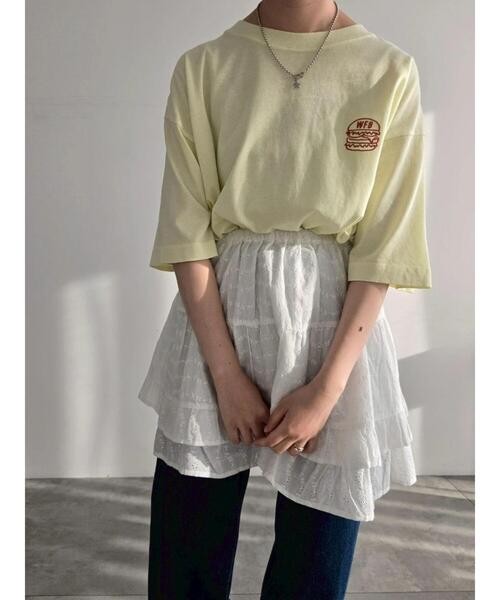 SM2（エスエムツー）の「food刺繍Tシャツ（Tシャツ/カットソー・レディース・オフホワイト/ブルー/チャコールグレー/イエロー/ブラウン・F）」の22枚目の写真