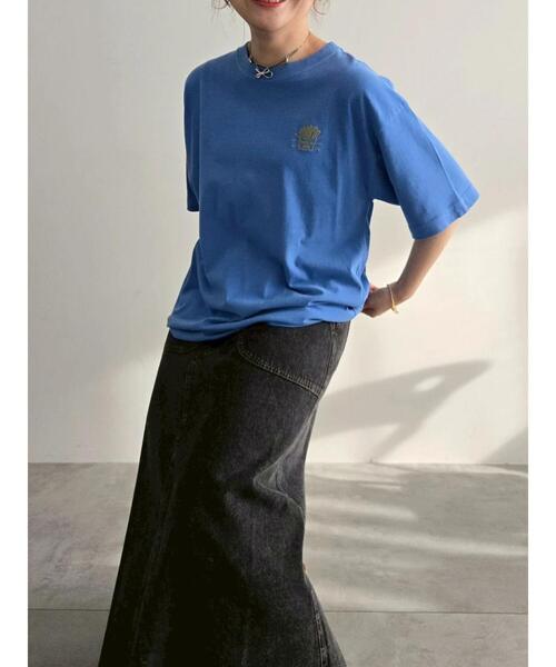 SM2（エスエムツー）の「food刺繍Tシャツ（Tシャツ/カットソー・レディース・オフホワイト/ブルー/チャコールグレー/イエロー/ブラウン・F）」の16枚目の写真