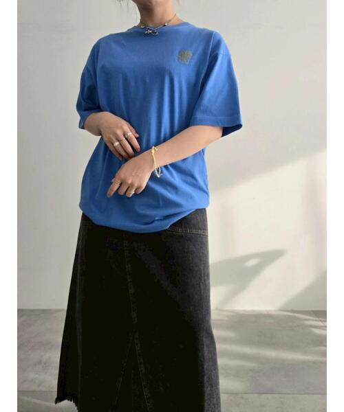 SM2（エスエムツー）の「food刺繍Tシャツ（Tシャツ/カットソー・レディース・オフホワイト/ブルー/チャコールグレー/イエロー/ブラウン・F）」の15枚目の写真