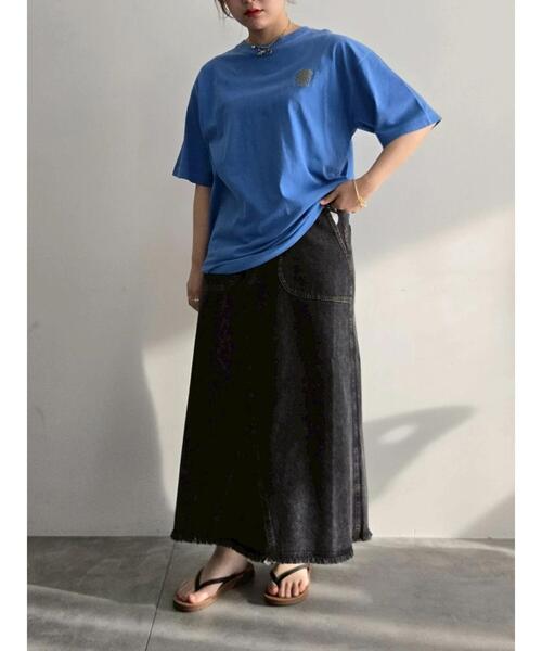 SM2（エスエムツー）の「food刺繍Tシャツ（Tシャツ/カットソー・レディース・オフホワイト/ブルー/チャコールグレー/イエロー/ブラウン・F）」の14枚目の写真