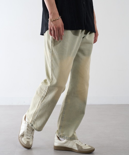 HAUS（ハウス）の「【HAUS】加工デニム ABM21633（デニムパンツ・メンズ・サックスブルー/ブラック・M/L）」の5枚目の写真