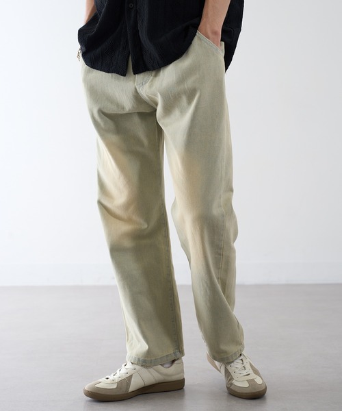 HAUS（ハウス）の「【HAUS】加工デニム ABM21633（デニムパンツ・メンズ・サックスブルー/ブラック・M/L）」の4枚目の写真