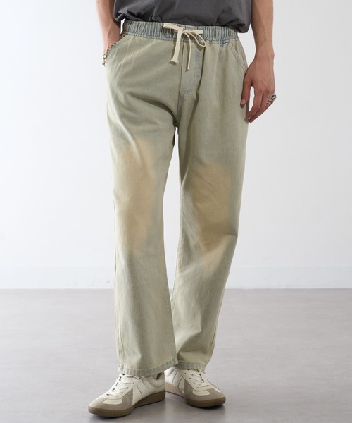 HAUS（ハウス）の「【HAUS】加工デニム ABM21633（デニムパンツ・メンズ・サックスブルー/ブラック・M/L）」の6枚目の写真