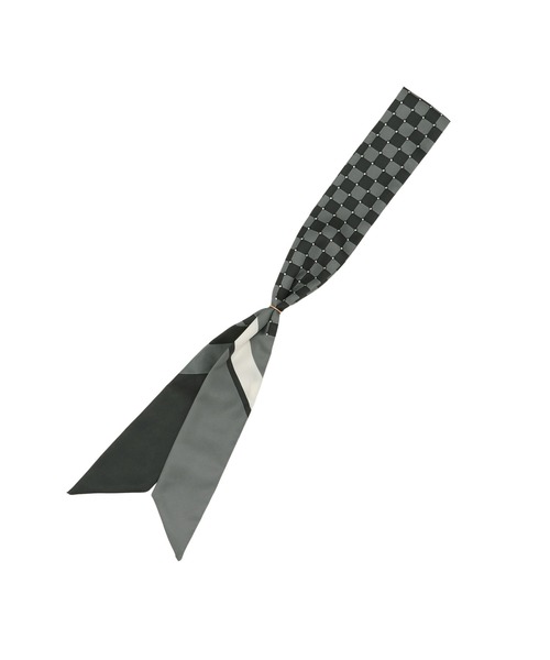 TOKYO SHIRTS（トウキョウシャツ）の「プリント リング付きスカーフ（バンダナ/スカーフ・レディース・グレー/ネイビー系/パープル/イエロー系・FREE）」の5枚目の写真