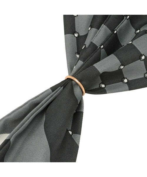 TOKYO SHIRTS（トウキョウシャツ）の「プリント リング付きスカーフ（バンダナ/スカーフ・レディース・グレー/ネイビー系/パープル/イエロー系・FREE）」の6枚目の写真