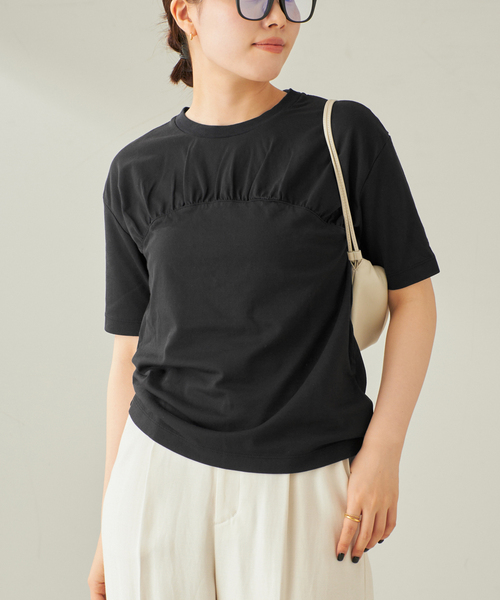ワシテンジクギャザーT（Tシャツ/カットソー）｜Plage