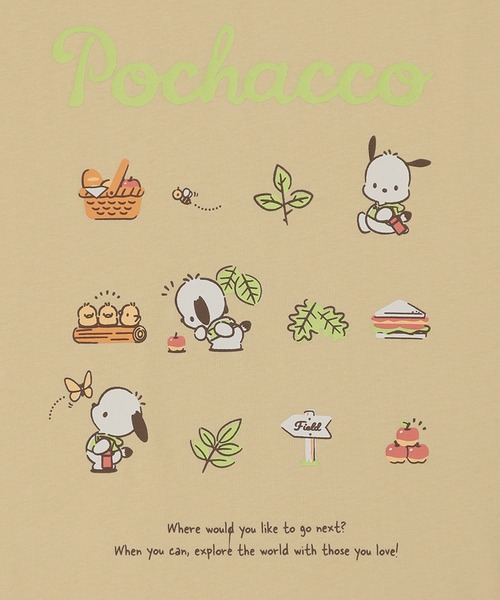 sanrio(サンリオ)の「【Sanrio/サンリオ】天竺 WIDEシルエット ワンポイント刺繍/プリント/レトロ 半袖Tシャツ(Tシャツ/カットソー・レディース・レッド系/ライトグリーン/ブラック/サックスブルー/イエロー/ネイビー/ライトピンク/オートミール・M/L)」の22枚目の写真