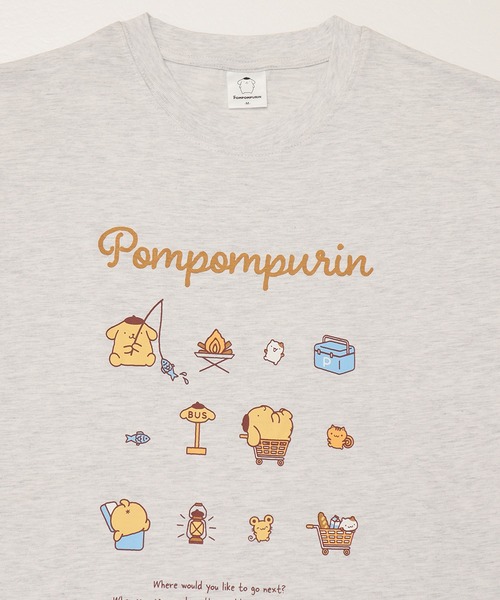 sanrio(サンリオ)の「【Sanrio/サンリオ】天竺 WIDEシルエット ワンポイント刺繍/プリント/レトロ 半袖Tシャツ(Tシャツ/カットソー・レディース・レッド系/ライトグリーン/ブラック/サックスブルー/イエロー/ネイビー/ライトピンク/オートミール・M/L)」の17枚目の写真