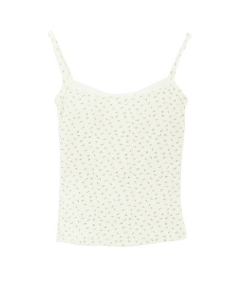 ALLuRing ChaRm(アリュリングチャーム)の「Floral Frills Camisole / 花柄フリルキャミソール 小花柄 カップ付(キャミソール・レディース・ブラック/ホワイト・FREE)」の10枚目の写真