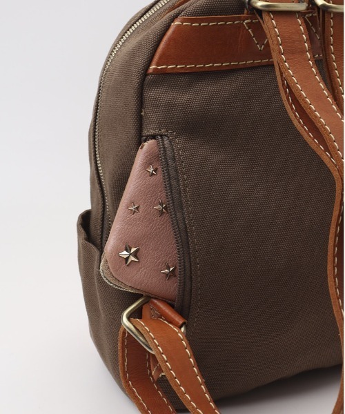 zucchero（ズッケロ）の「zucchero キャンバスxカウレザー リュック（バックパック/リュック・レディース・ブラウン/ネイビー/カーキ・FREE）」の15枚目の写真