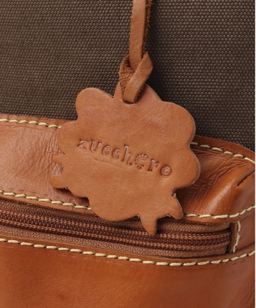 zucchero（ズッケロ）の「zucchero キャンバスxカウレザー リュック（バックパック/リュック・レディース・ブラウン/ネイビー/カーキ・FREE）」の16枚目の写真