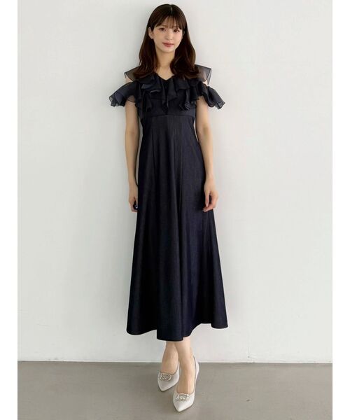 新品未着用　マーキュリーデュオ　2WAYシアーラッフルドッキングワンピース 2WAYシアーラッフルドッキングワンピース（ワンピース