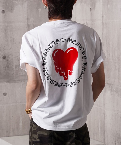 MEMORY】ドリップハート 半袖 Tシャツ / Drip Heart Short Sleeve Tee