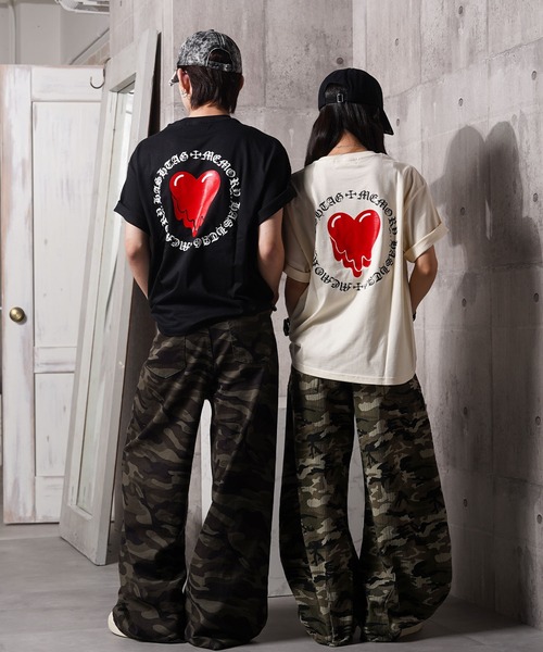 #MEMORY(メモリー)の「【MEMORY】ドリップハート 半袖 Tシャツ / Drip Heart Short Sleeve Tee(Tシャツ/カットソー・メンズ・ブラック/アイボリー/ホワイト・M/L/XL)」の8枚目の写真