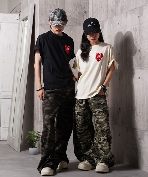#MEMORY(メモリー)の「【MEMORY】ドリップハート 半袖 Tシャツ / Drip Heart Short Sleeve Tee(Tシャツ/カットソー・メンズ・ブラック/アイボリー/ホワイト・M/L/XL)」の5枚目の写真