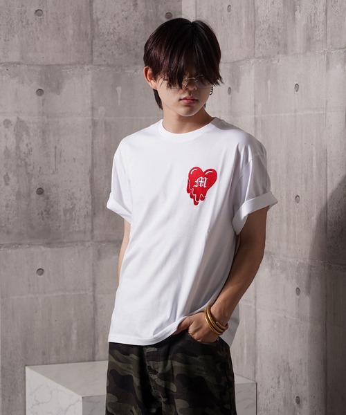 #MEMORY(メモリー)の「【MEMORY】ドリップハート 半袖 Tシャツ / Drip Heart Short Sleeve Tee(Tシャツ/カットソー・メンズ・ブラック/アイボリー/ホワイト・M/L/XL)」の11枚目の写真