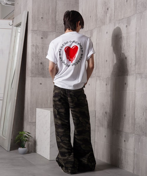 #MEMORY(メモリー)の「【MEMORY】ドリップハート 半袖 Tシャツ / Drip Heart Short Sleeve Tee(Tシャツ/カットソー・メンズ・ブラック/アイボリー/ホワイト・M/L/XL)」の14枚目の写真