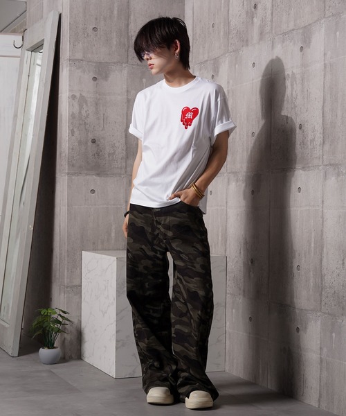#MEMORY(メモリー)の「【MEMORY】ドリップハート 半袖 Tシャツ / Drip Heart Short Sleeve Tee(Tシャツ/カットソー・メンズ・ブラック/アイボリー/ホワイト・M/L/XL)」の13枚目の写真