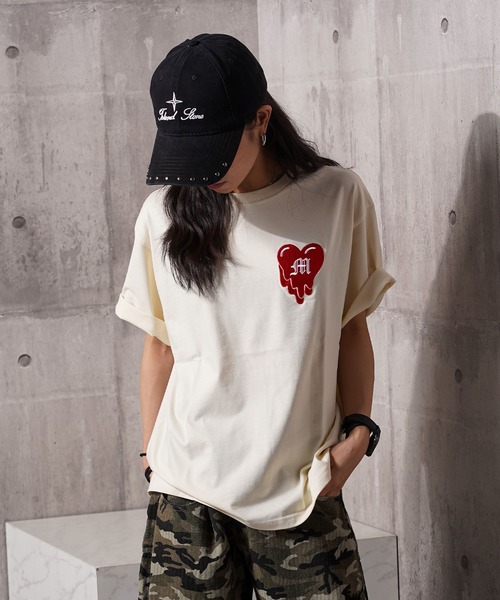 #MEMORY(メモリー)の「【MEMORY】ドリップハート 半袖 Tシャツ / Drip Heart Short Sleeve Tee(Tシャツ/カットソー・メンズ・ブラック/アイボリー/ホワイト・M/L/XL)」の17枚目の写真