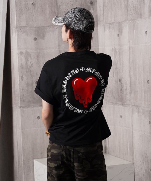 MEMORY】ドリップハート 半袖 Tシャツ / Drip Heart Short Sleeve Tee