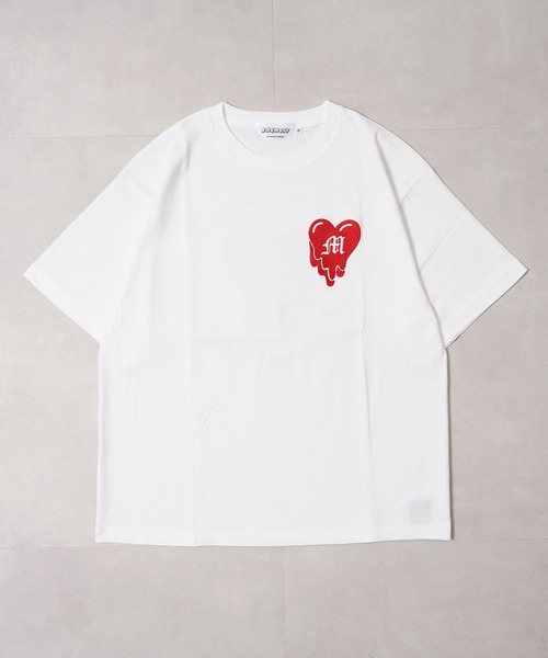 #MEMORY(メモリー)の「【MEMORY】ドリップハート 半袖 Tシャツ / Drip Heart Short Sleeve Tee(Tシャツ/カットソー・メンズ・ブラック/アイボリー/ホワイト・M/L/XL)」の9枚目の写真