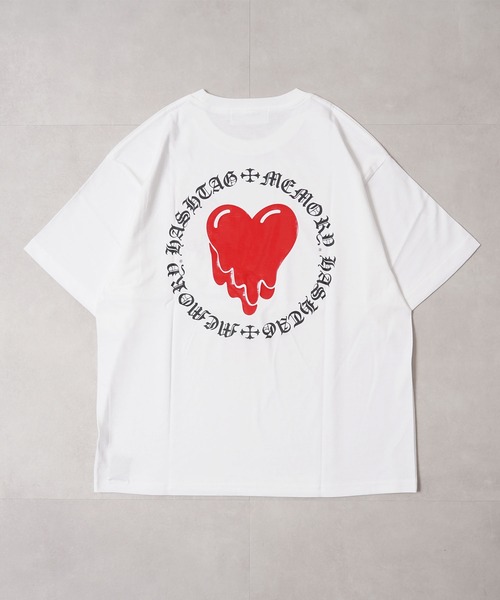 #MEMORY(メモリー)の「【MEMORY】ドリップハート 半袖 Tシャツ / Drip Heart Short Sleeve Tee(Tシャツ/カットソー・メンズ・ブラック/アイボリー/ホワイト・M/L/XL)」の10枚目の写真