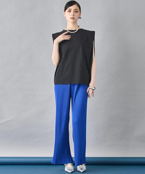 ANAP(アナップ)の「タックショルダー ノースリーブトップス(Tシャツ/カットソー・レディース・ブラック/ホワイト/レッド・FREE)」の6枚目の写真