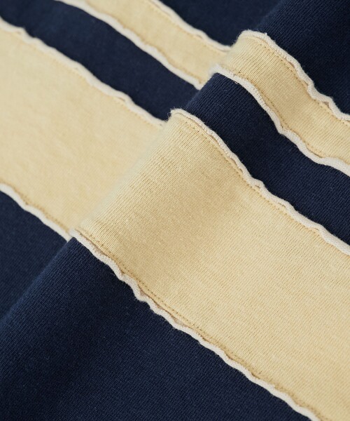 PUBLIC TOKYO(パブリックトウキョウ)の「リラックスボーダーポロTEE(Tシャツ/カットソー・メンズ・ブルー/ダークネイビー・2/1)」の11枚目の写真