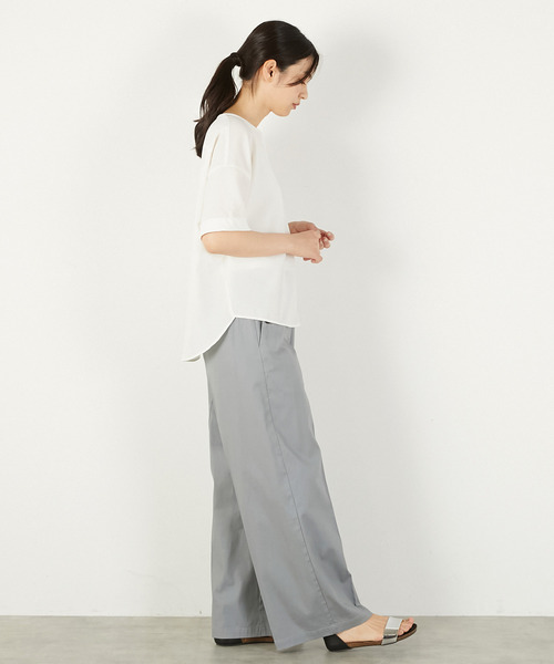 MELROSE claire(メルローズ クレール)の「【ドライジョーゼットスキッパーブラウス】(シャツ/ブラウス・レディース・ライトブルー/オフホワイト/レモンイエロー/チャコールグレー・FREE)」の9枚目の写真