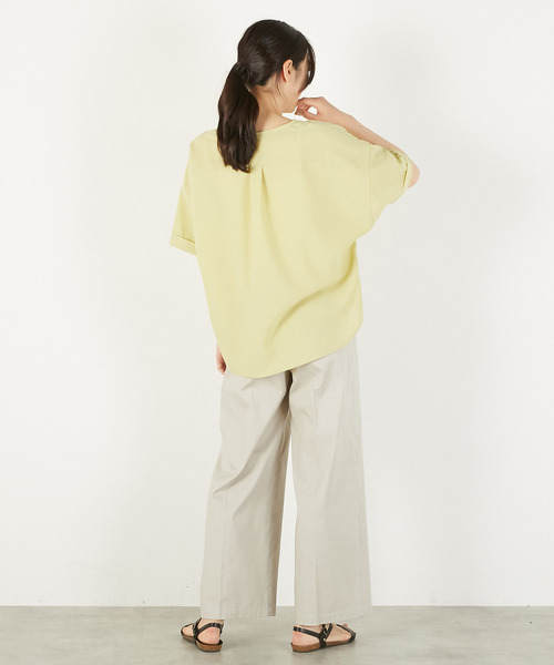 MELROSE claire(メルローズ クレール)の「【ドライジョーゼットスキッパーブラウス】(シャツ/ブラウス・レディース・ライトブルー/オフホワイト/レモンイエロー/チャコールグレー・FREE)」の16枚目の写真