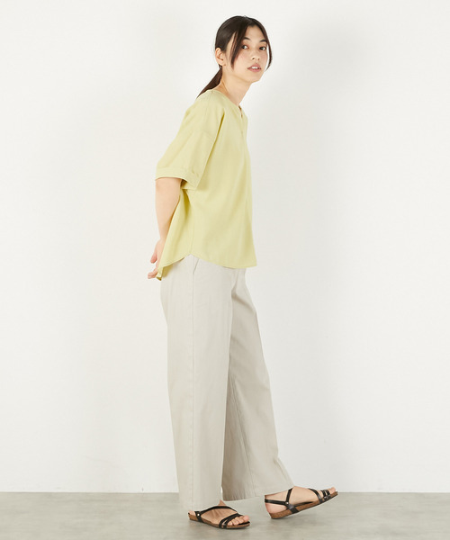 MELROSE claire(メルローズ クレール)の「【ドライジョーゼットスキッパーブラウス】(シャツ/ブラウス・レディース・ライトブルー/オフホワイト/レモンイエロー/チャコールグレー・FREE)」の18枚目の写真