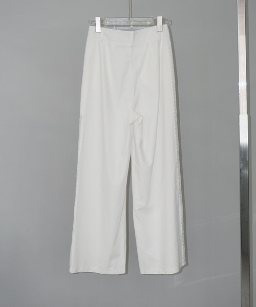 レースライン ホワイトトラウザー chw25s075-ファッション通販
