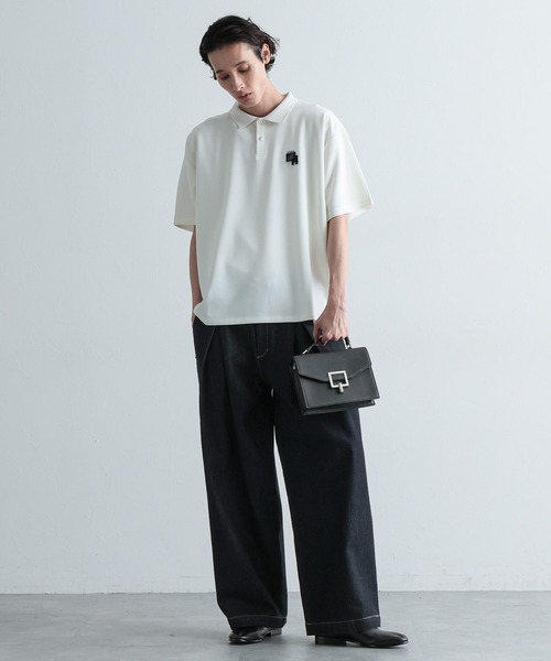 HARE（ハレ）の「ボックスタックワイドデニムパンツ(HARE)（デニムパンツ・メンズ・ブラック/ネイビー・SMALL/MEDIUM）」の22枚目の写真
