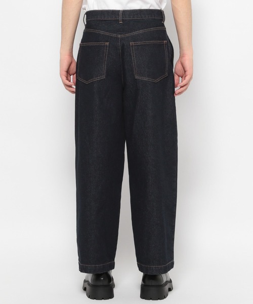 HARE（ハレ）の「ボックスタックワイドデニムパンツ(HARE)（デニムパンツ・メンズ・ブラック/ネイビー・SMALL/MEDIUM）」の6枚目の写真
